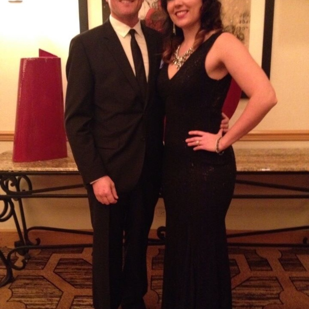 Gorgeous black, sequins gown.